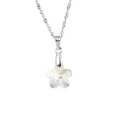 JOYAS MONTERO - Collar Florencia Plata 925 creado con cristales de Swarovski® Aurora Boreal