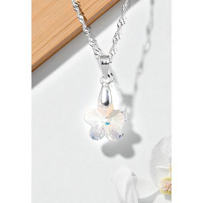 Imagen 2 del producto Collar Florencia Plata 925 creado con cristales de Swarovski® Aurora Boreal