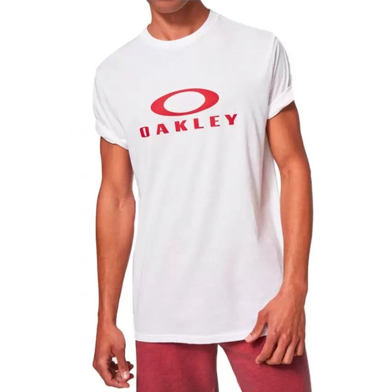 OAKLEY - Polera Hombre  Oakley O Bark Blanco