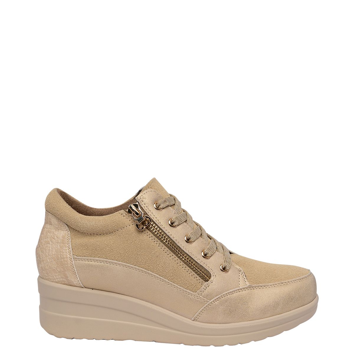 ALQUIMIA - Zapatilla Mujer Beige Mitatron Alquimia