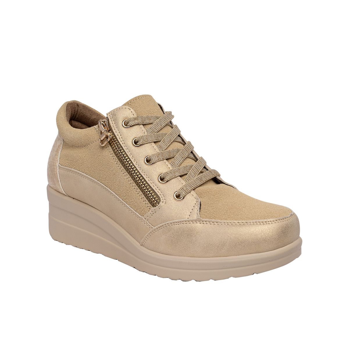 ALQUIMIA - Zapatilla Mujer Beige Mitatron Alquimia