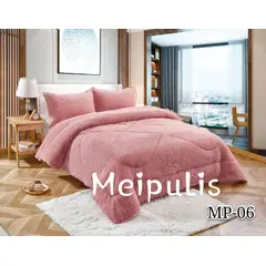 GENERICO - Cubrecamas de Invierno Peludos con Chiporro 2 P Palo Rosa Mp06
