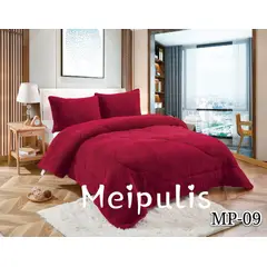 GENERICO - Cubrecamas de Invierno Peludos con Chiporro 2 P Rojo Italiano 09