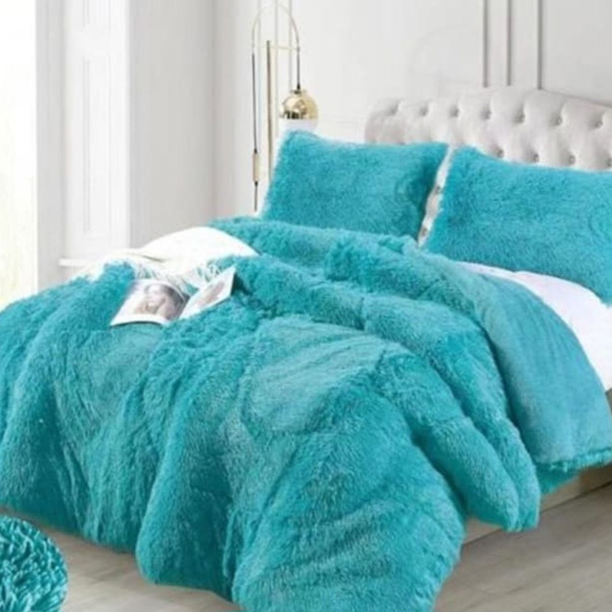 GENERICO - Cubrecamas de Invierno Peludos con Chiporro 2 P Calipso