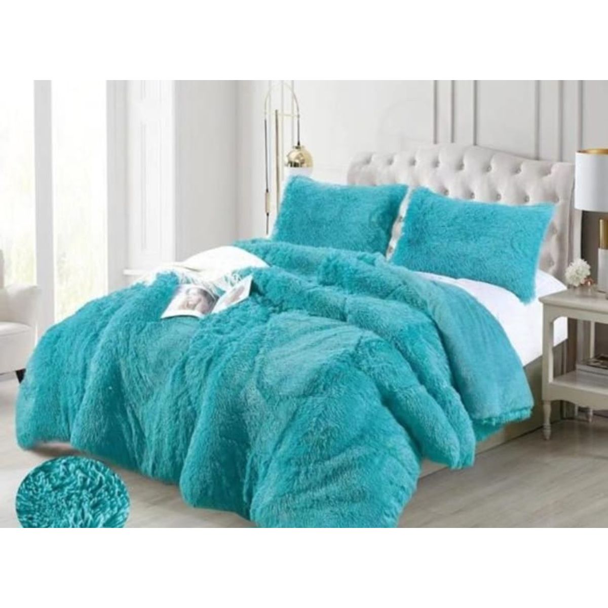 GENERICO - Cubrecamas de Invierno Peludos con Chiporro 2 P Calipso