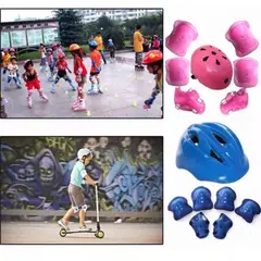 GENERICO - Kit Casco Protección Niños Rodilleras Muñequerascoderas…