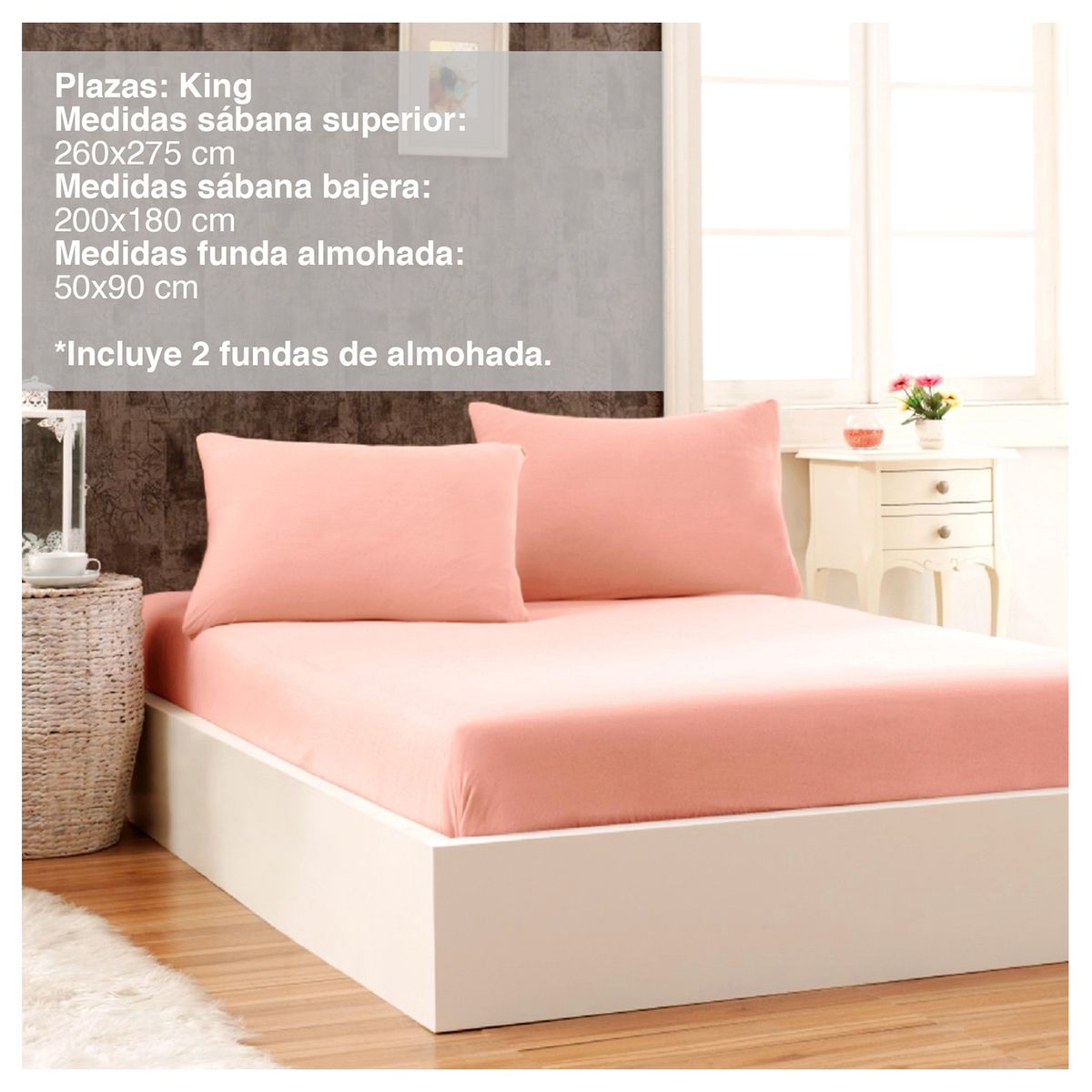 INSPIRACCI - Sábanas de microfibra Monaco King Plazas