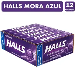 HALLS - Mora Azul - Caramelos (Caja Con 12 Unidades)