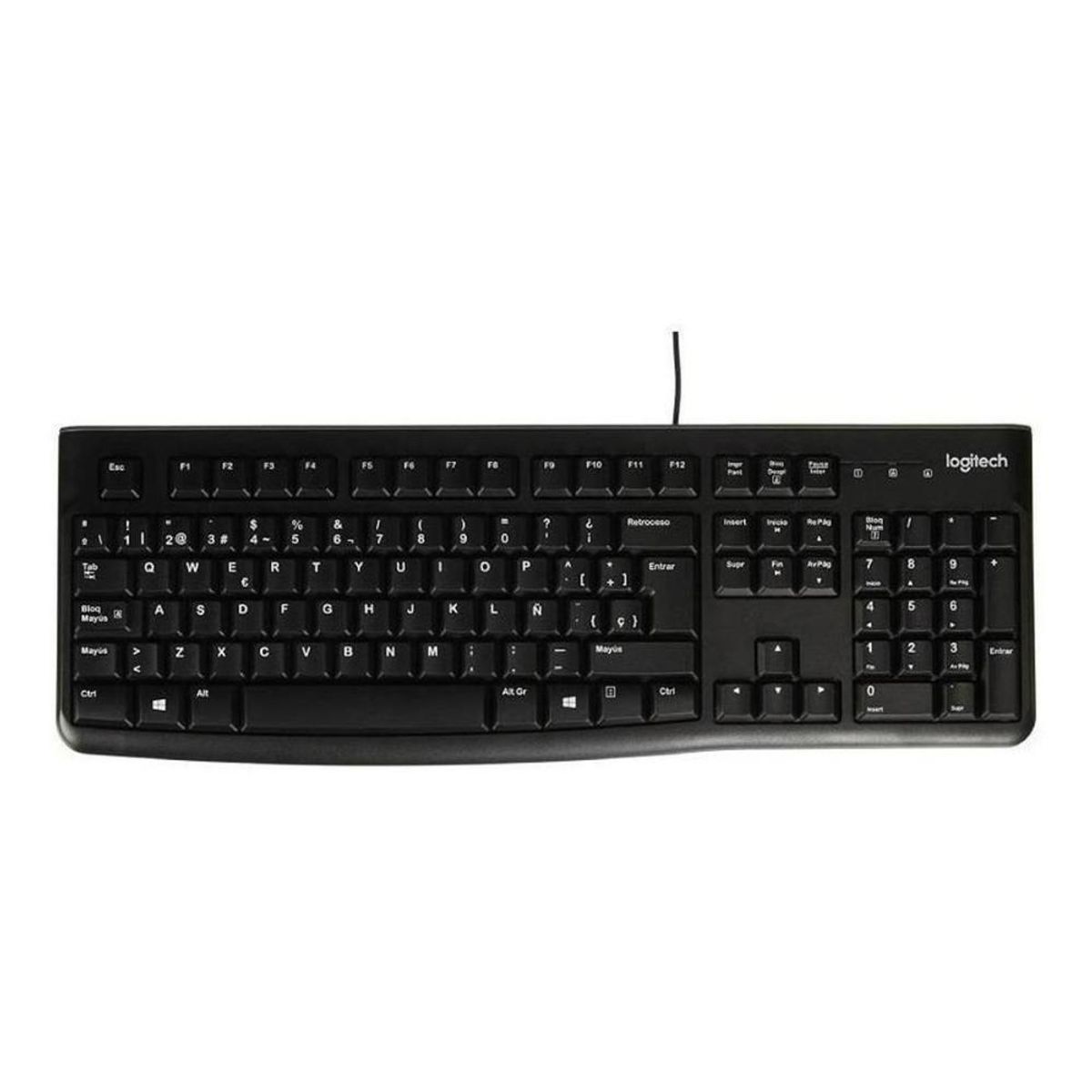 LOGITECH - Teclado Logitech K120 Qwerty Español España Color Negro