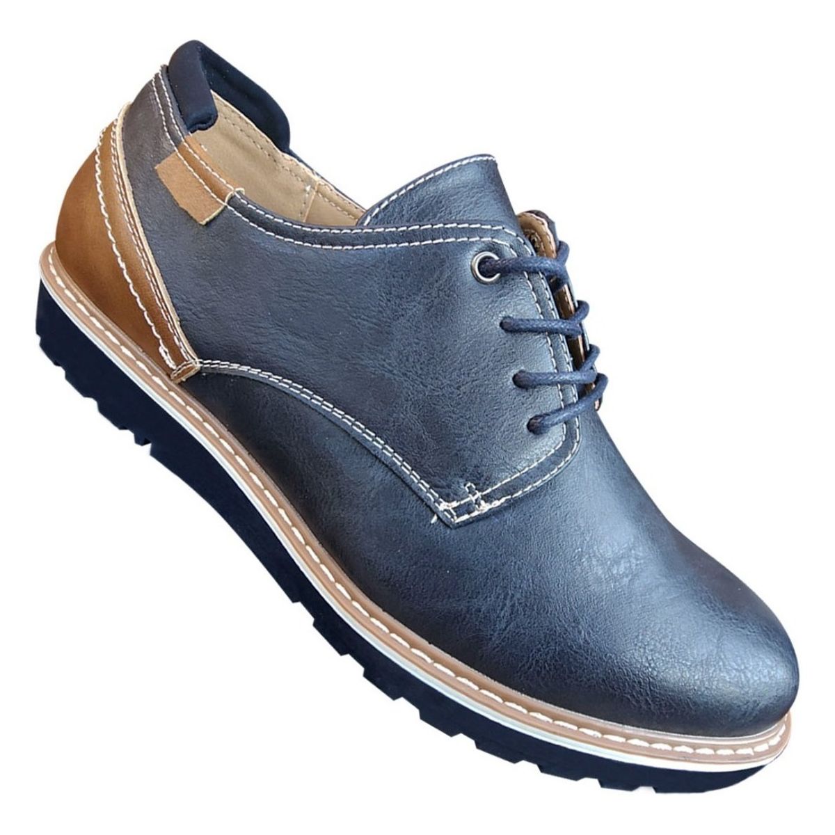 GENERICO - Zapato Casual De Hombre Oxford Ejecutivo Azul - 7115