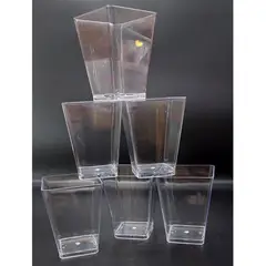 GENERICO - Vaso Cuadrado 160mL 10 Unid Reposteria Postres Catering