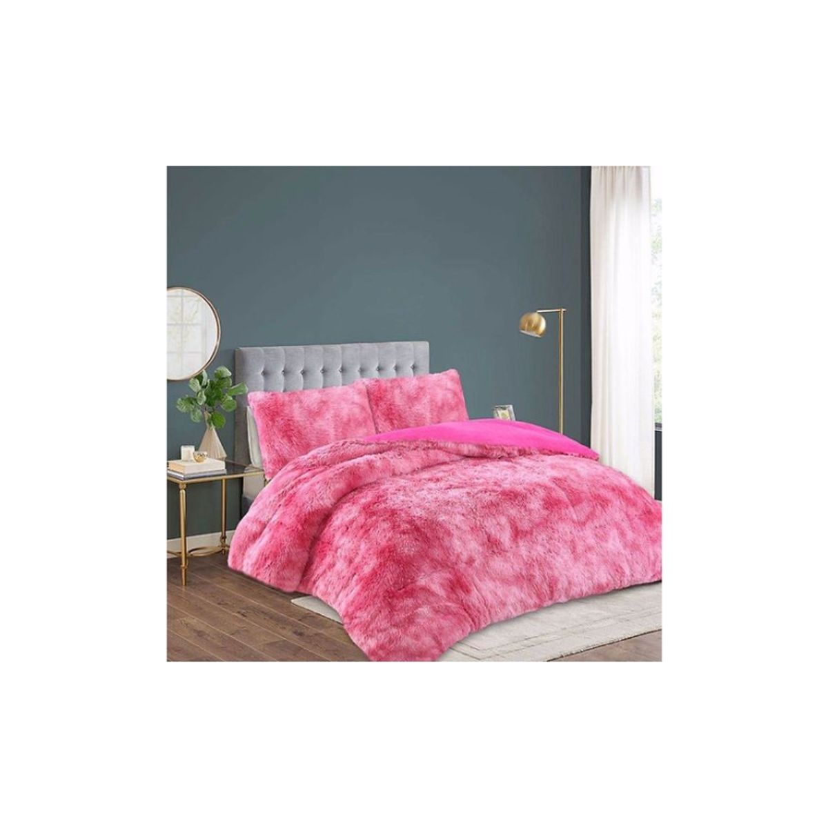 GENERICO - Cobertor Peludo Chiporro 2 Plazas - Rosado Jaspeado