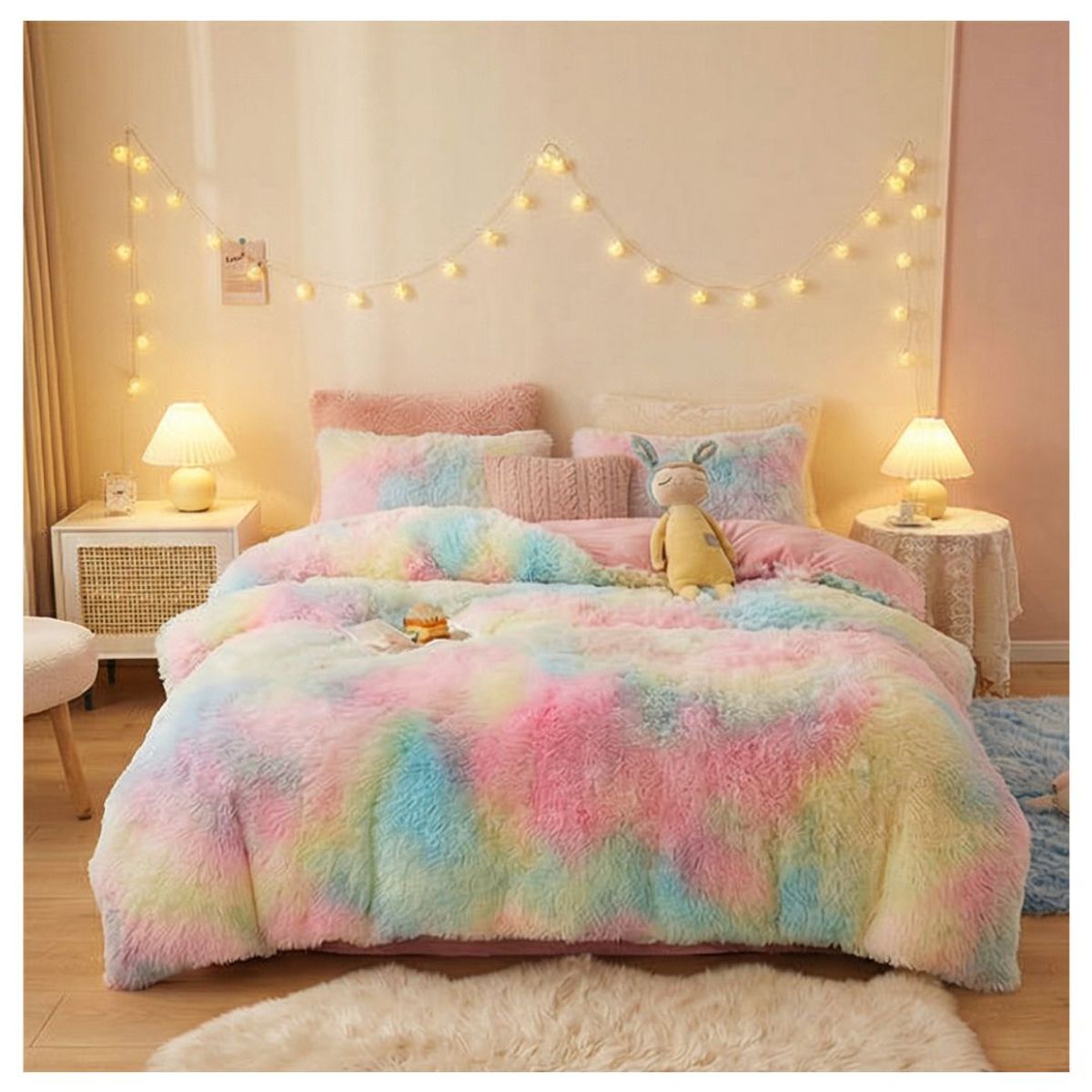 GENERICO - Cobertor Peludo Chiporro 2 Plazas - Multicolor Jaspeado