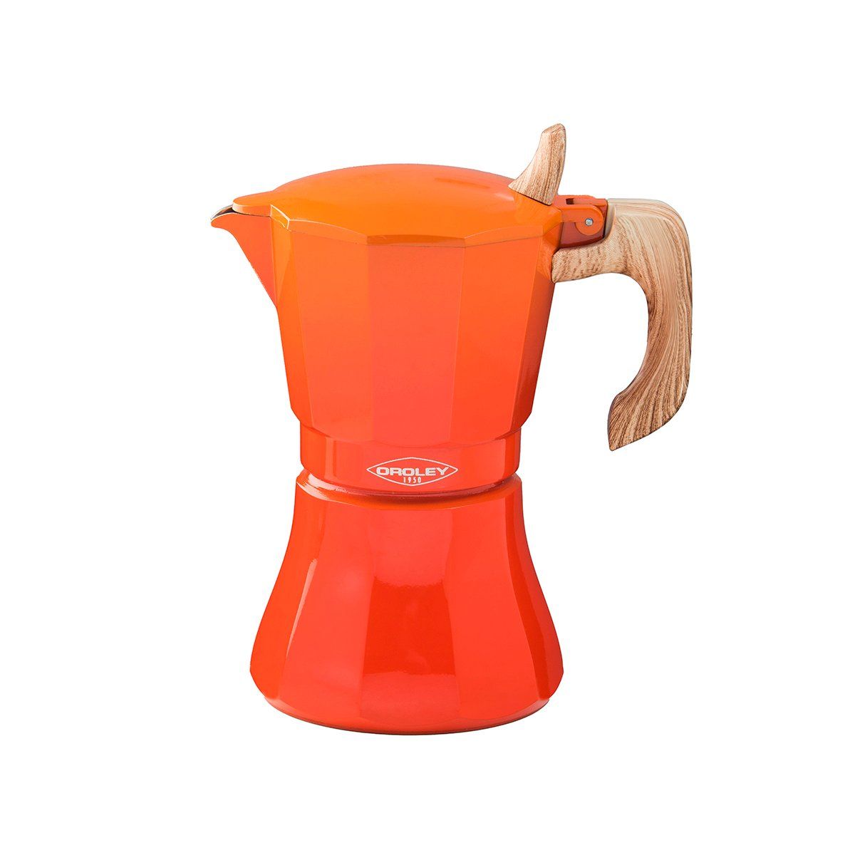 OROLEY - Cafetera Italiana Induccion Petra Orange 9 Tazas Oroley OROLEY
