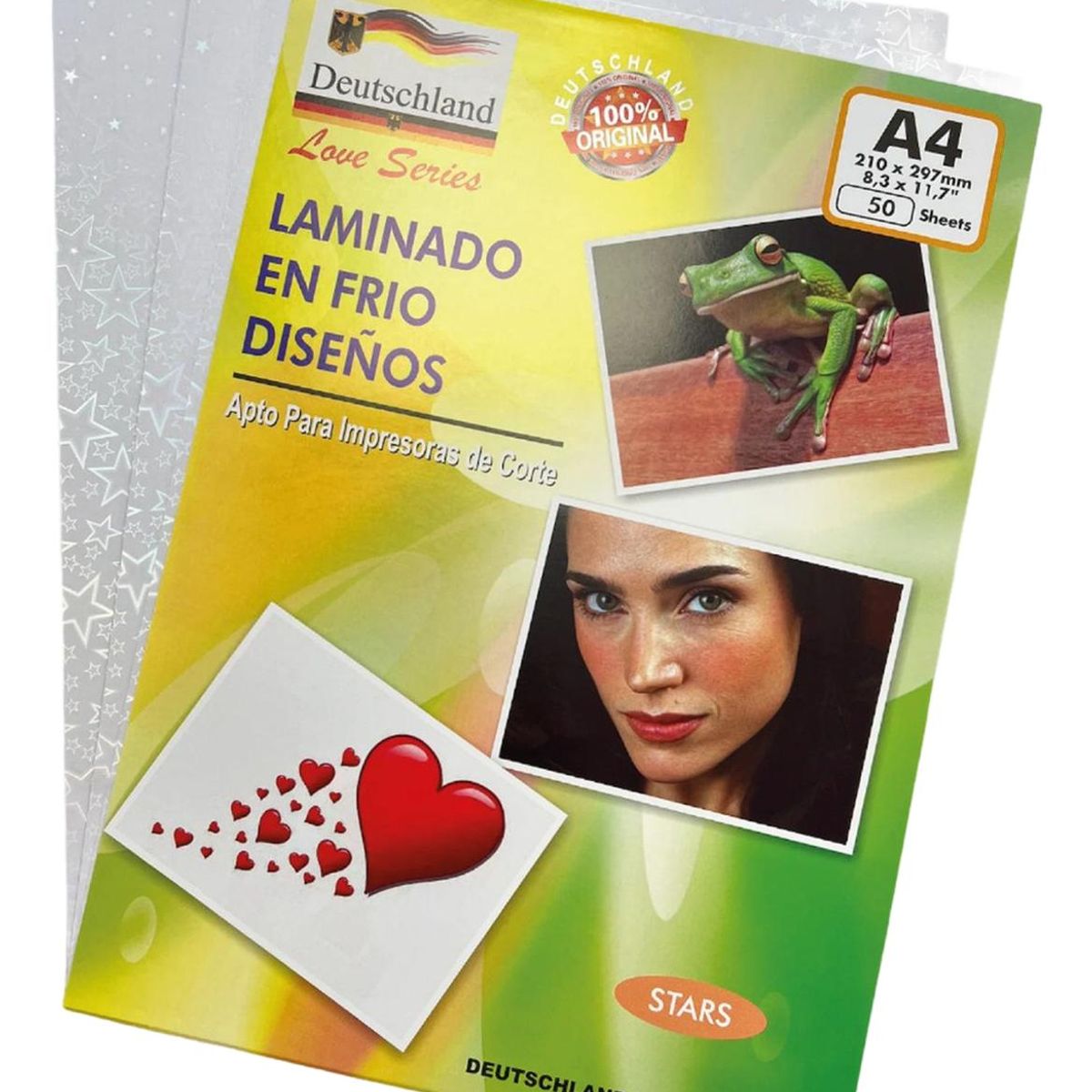 GENERICO - Laminado En Frio Holografico Diseños 50 Hojas A4 - Multicolor