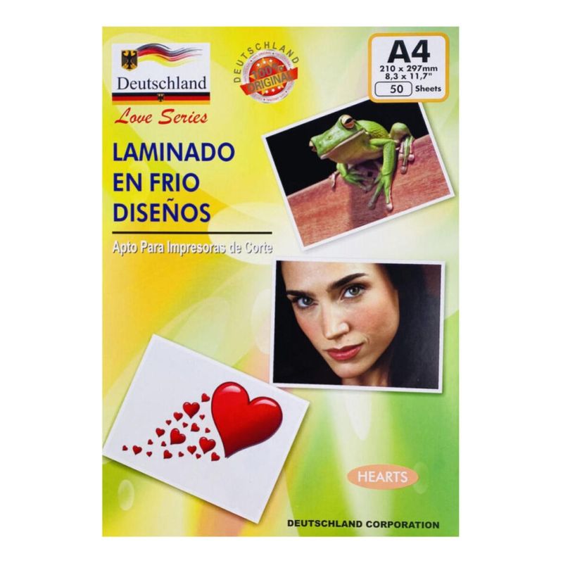 GENERICO - Laminado En Frio Holografico Diseños 50 Hojas A4 - Multicolor