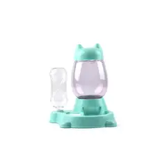 GENERICO - Dispensador De Agua y Comida Para Mascotas 2en1 Verde