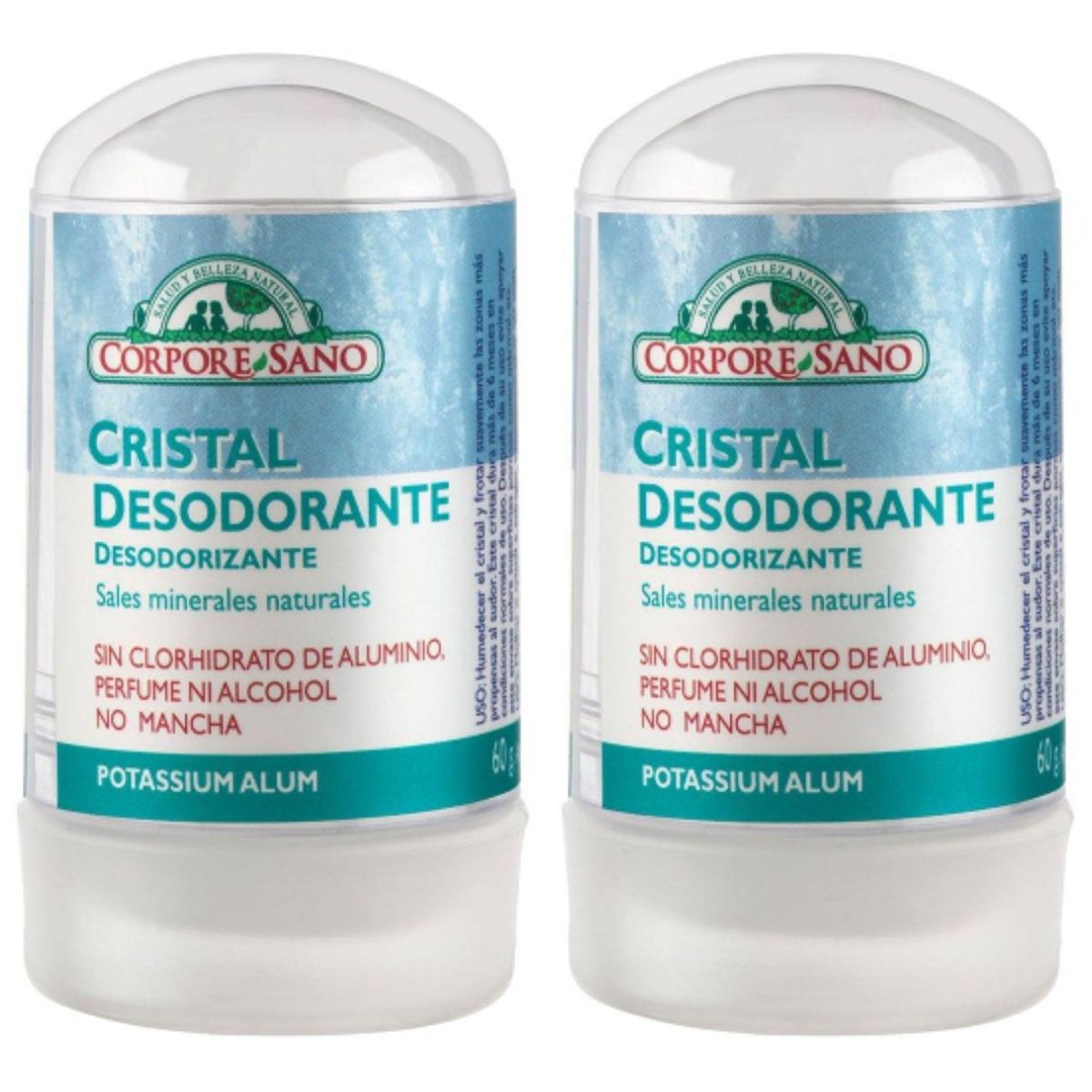 CORPORE SANO - Desodorante Piedra De Alumbre Corpore Sano Pack 2 Unidades