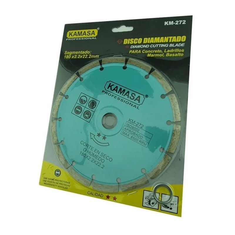 KAMASA - Disco Diamantado 7 180mm Corte Segmentado Concreto Kamasa