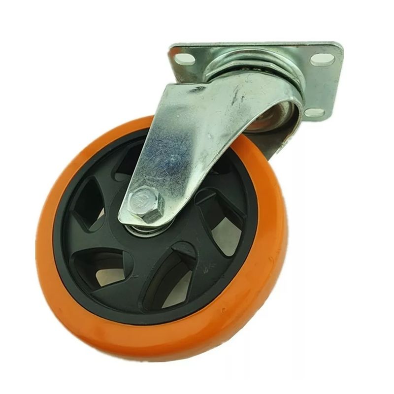 GENERICO - Rueda Naranja Giratoria 5 Pulgadas