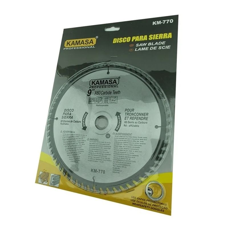 KAMASA - Disco Sierra Circular 9 Pulgadas 60 Dientes Kamasa