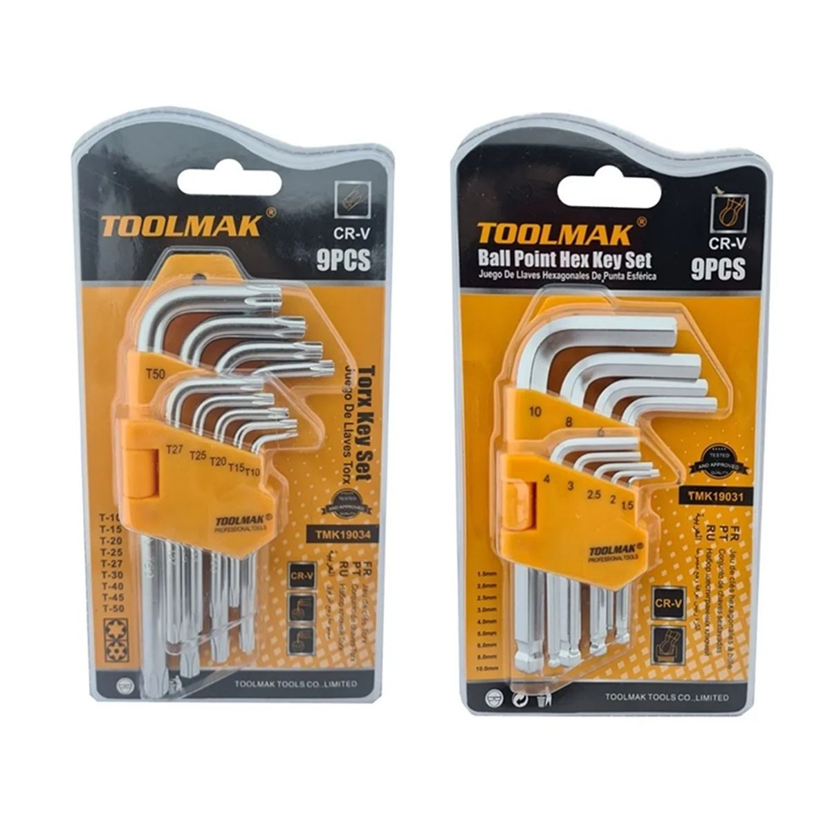 GENERICO - Kit Juego De Llaves Allen Hexagonal Y Estrella Chicas Tmk