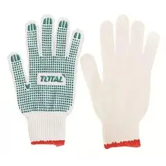 TOTAL TOOLS - Pack 12 Pares Guantes Xl De Hilo Palma Antideslizante Total