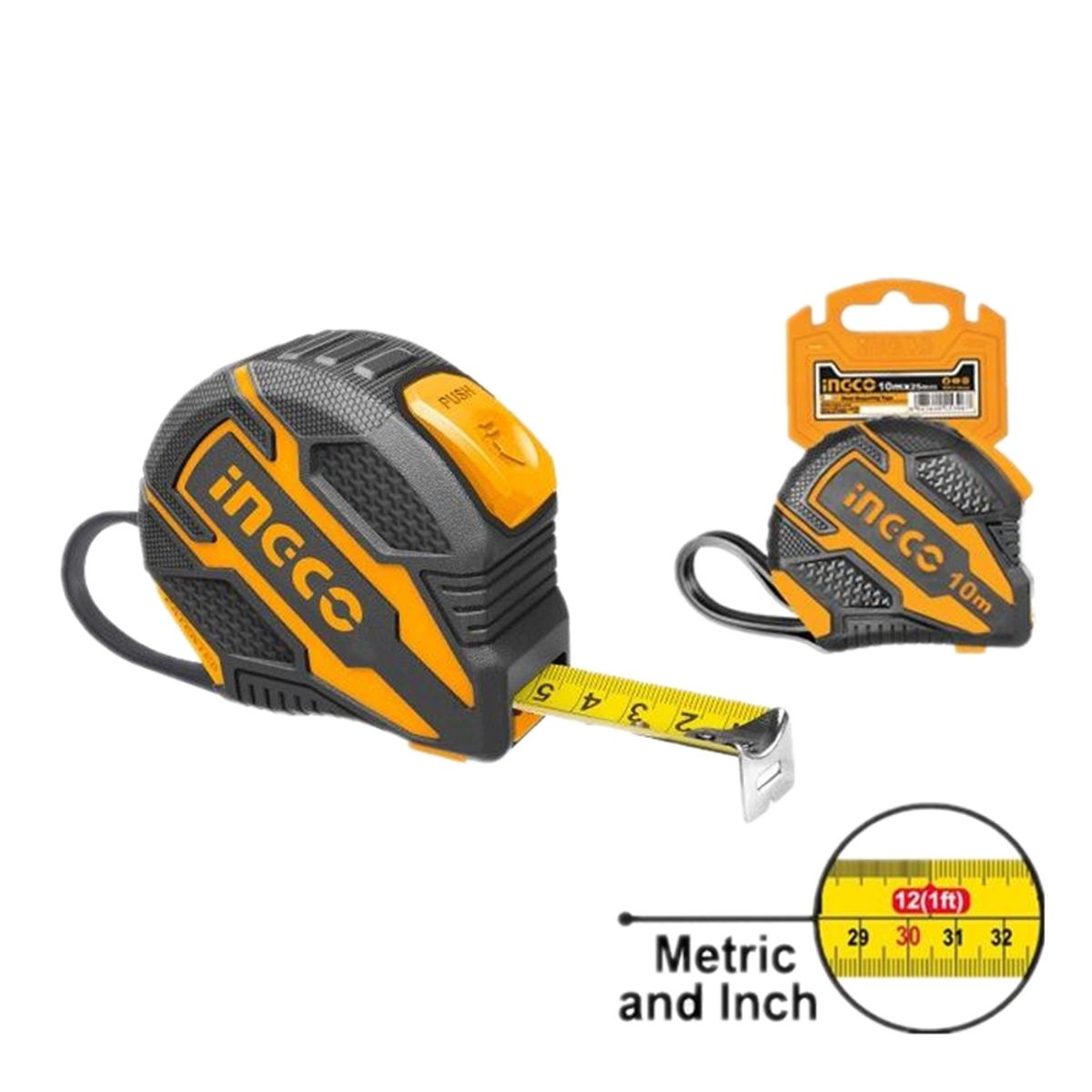 INGCO - Cinta Huincha De Medir Metrica De Acero 10m Ingco Hsmt081025
