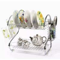 Escurridor Seca Platos 2 Niveles Inoxidable aluminio A2