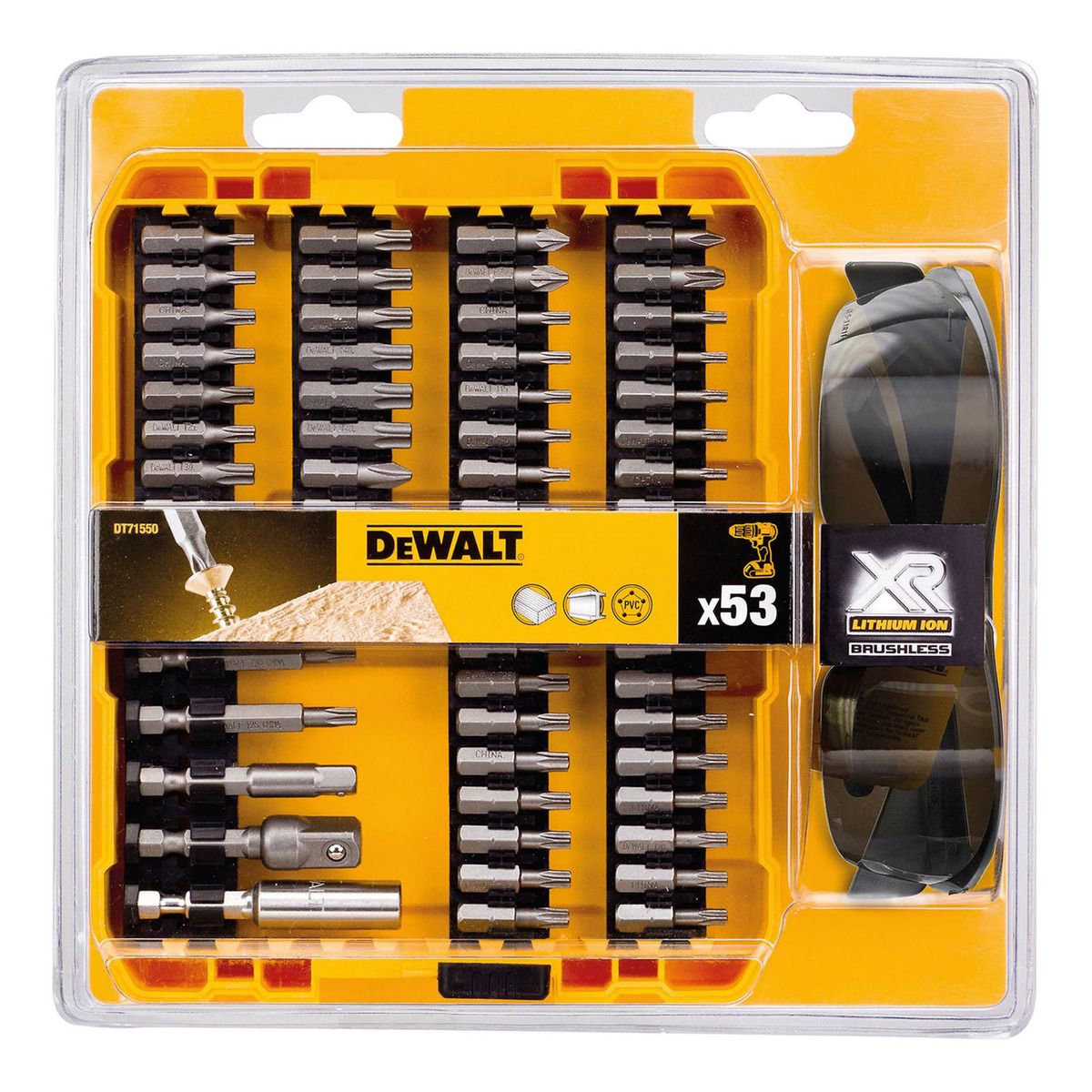 DEWALT - Set 52 Piezas Atornillar + Gafas Oscuras Dewalt Dt71550-qz
