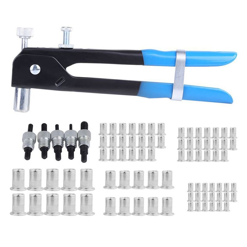 KUANGYE - Kit Remachadora Tuerca 86 Piezas M3 A M8 Remache Ciego