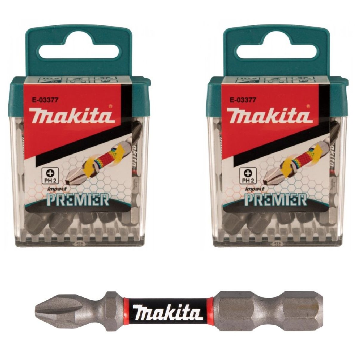 MAKITA - Set Juego De 20 Puntas Impact Premier Makita Ph2 X 50mm