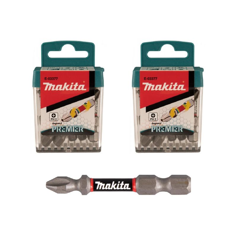 MAKITA - Set Juego De 20 Puntas Impact Premier Makita Ph2 X 50mm