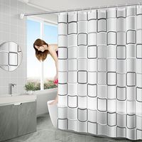 Cortina De Baño Lavable Tela Poliestér 180×180cm Impermeable
