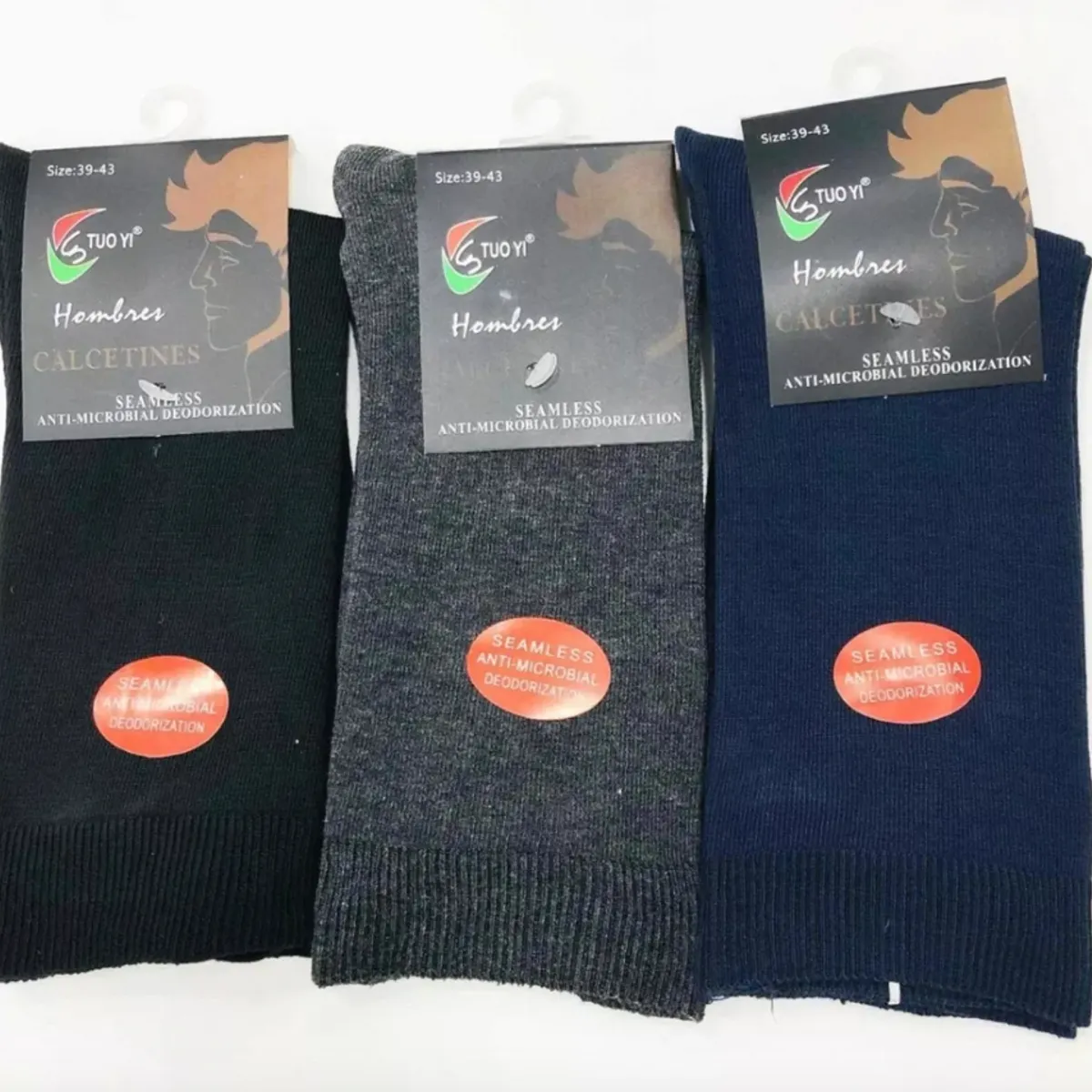 GENERICO - X12 Calcetines Hombre Diabético Algodón docena Sin Costuras…