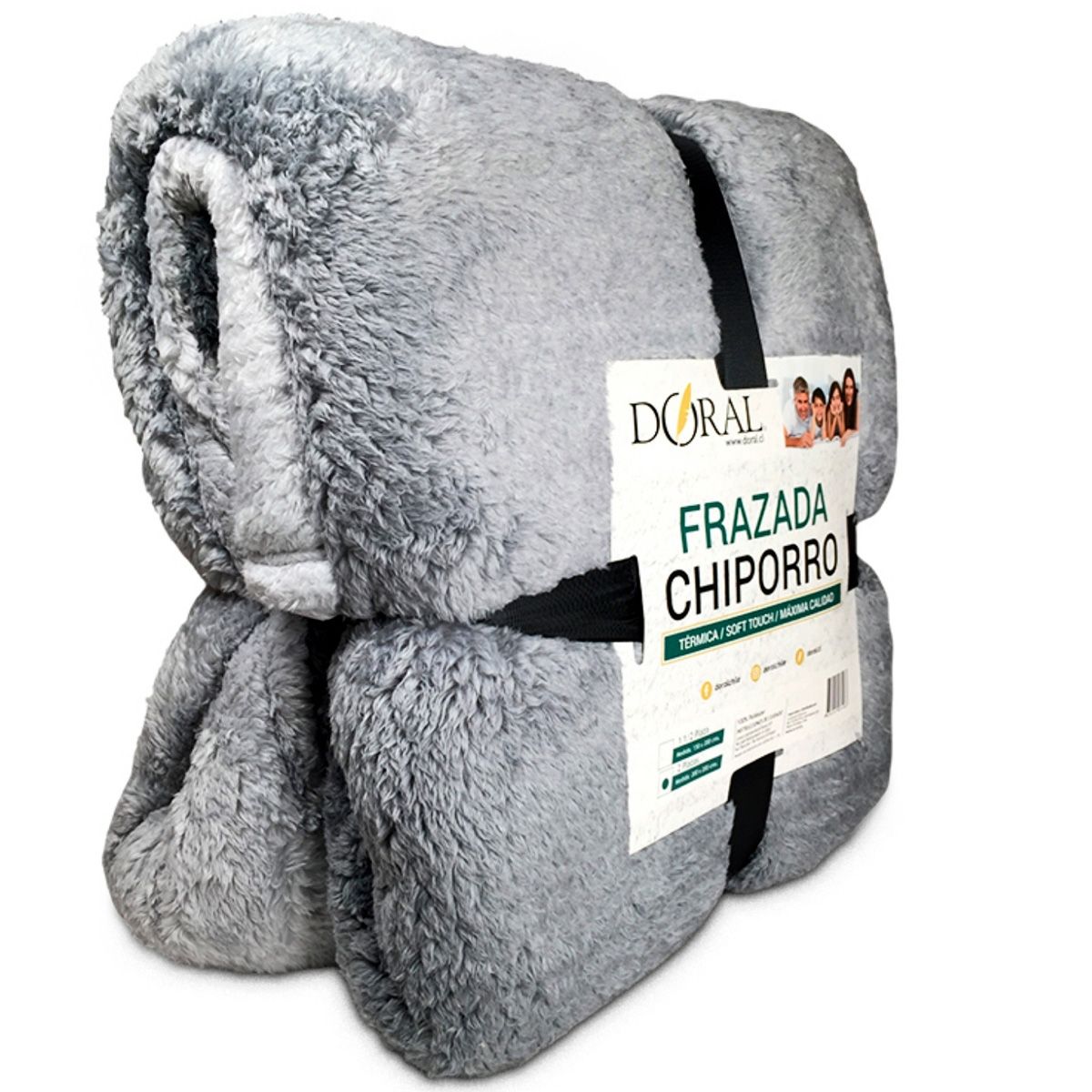 GENERICO - Frazadas Térmicas Polar Chiporro Manta 1,5 Plazas tonos grises
