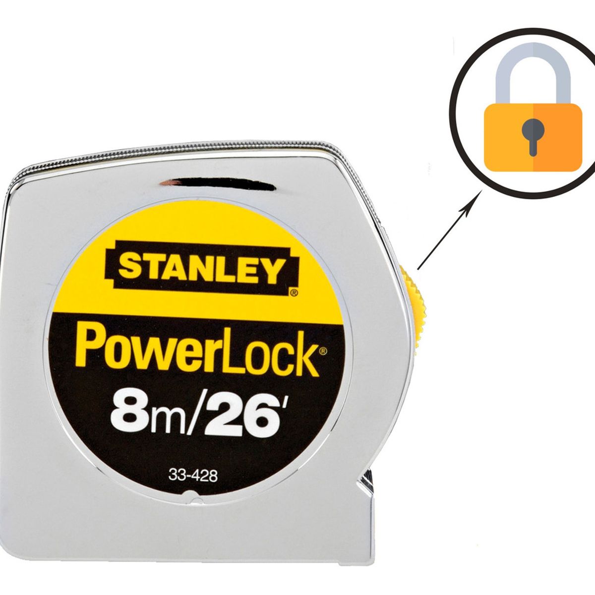 STANLEY - Huincha De Medir 8m/26' Sensor Hcs Stanley 33-428ht