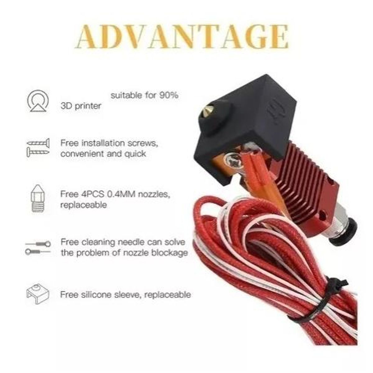 KUANGYE - Kit Extremo Caliente De Impresora 3d Para Ender 5 Kit Extrusor