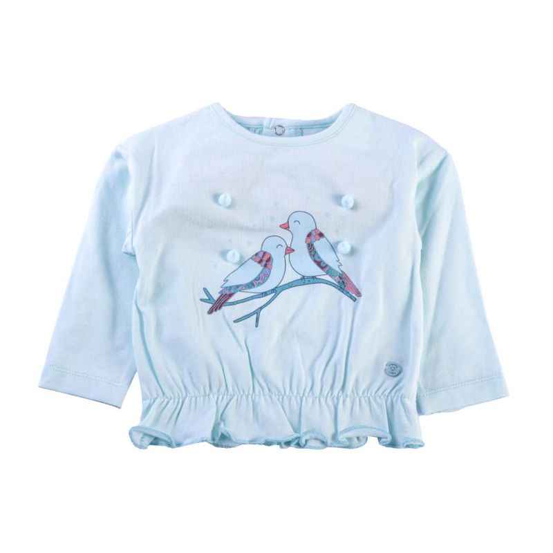 PILLIN - Polera Manga Larga Bebé Niña Menta Pillin - Menta