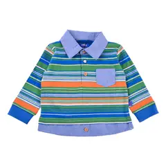 PILLIN - Polera Manga Larga Bebé Niño Verde