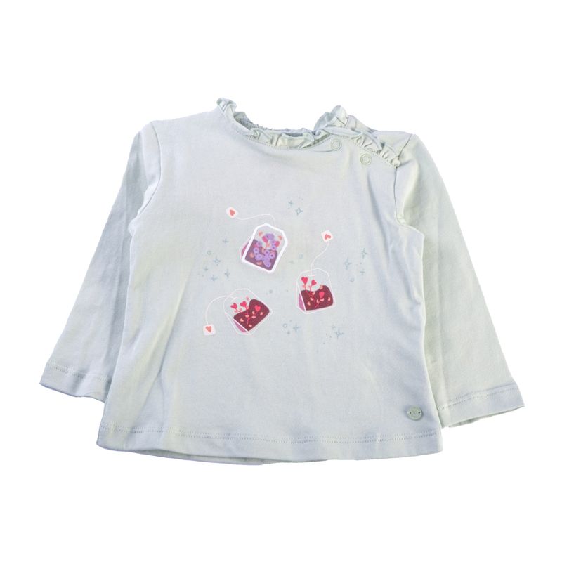 PILLIN - Polera Manga Larga Bebé Niña Verde Pillin PILLIN
