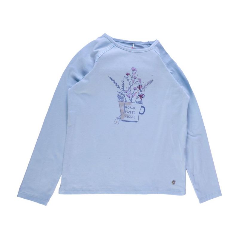 PILLIN - Polera Manga Larga Niña Celeste Pillin PILLIN
