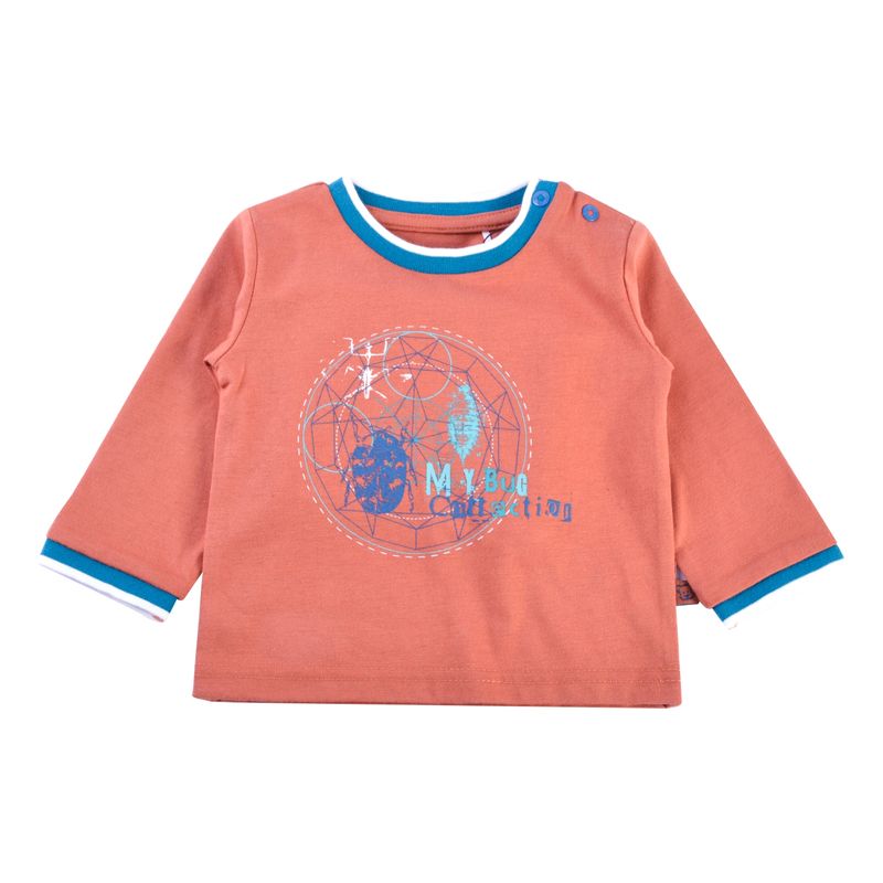 PILLIN - Polera Manga Larga Bebé Niño Café Pillin PILLIN