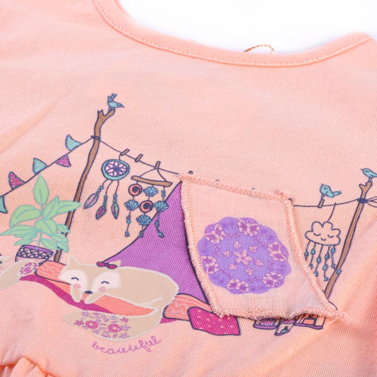 PILLIN - Polera Manga Larga Bebé Niña Naranja Pillin PILLIN