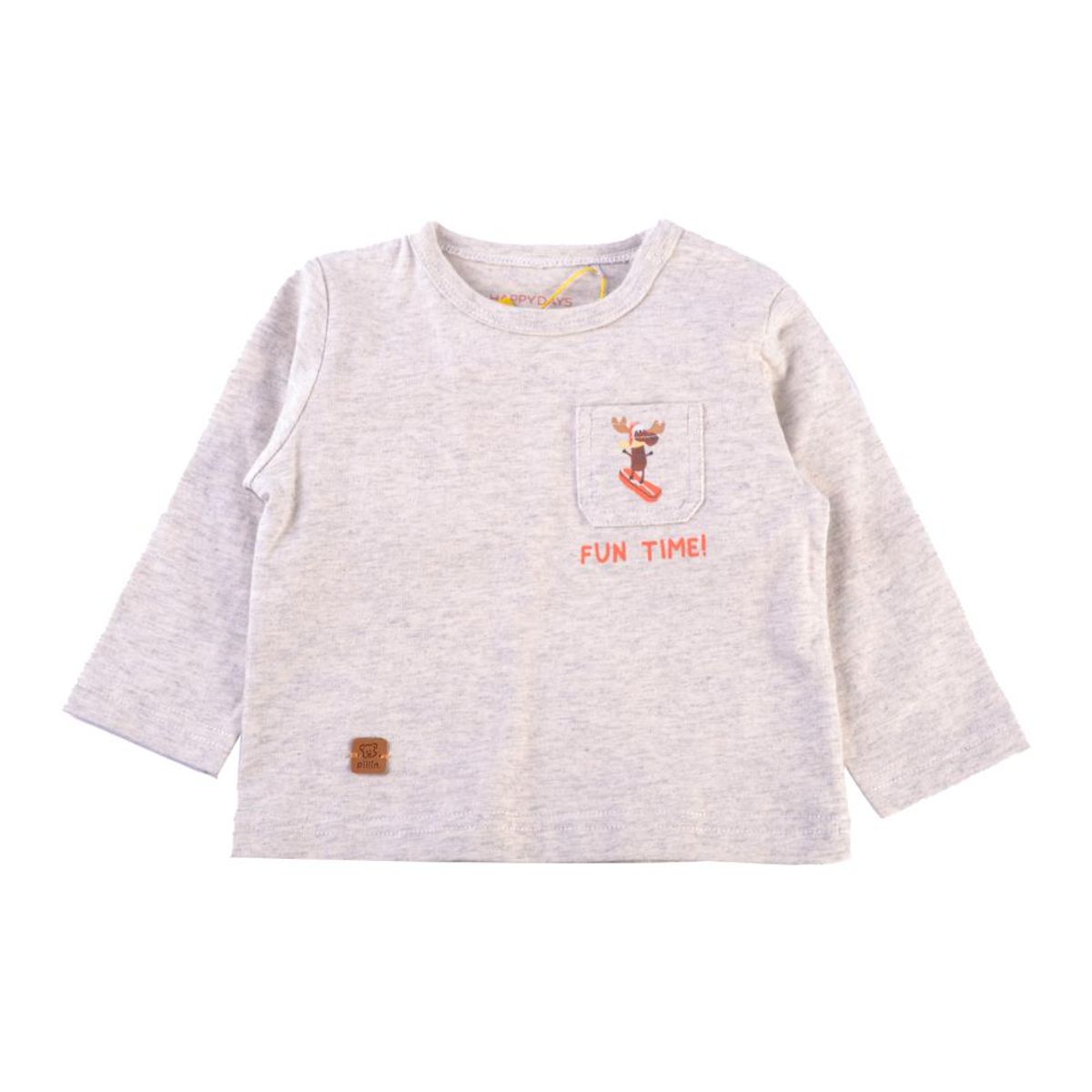 PILLIN - Polera Manga Larga Bebé Niño Beige Pillin PILLIN