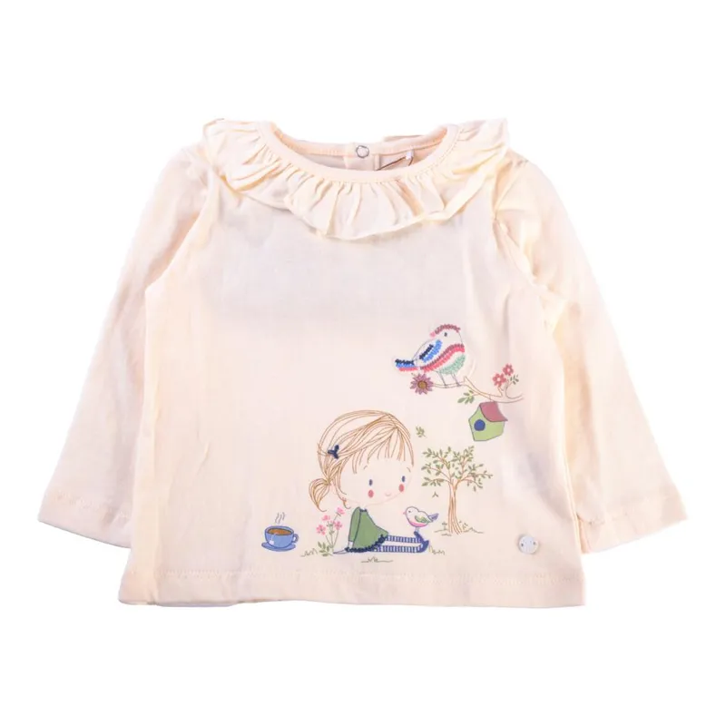 PILLIN - Polera Manga Larga Bebé Niña Blanco Pillin PILLIN