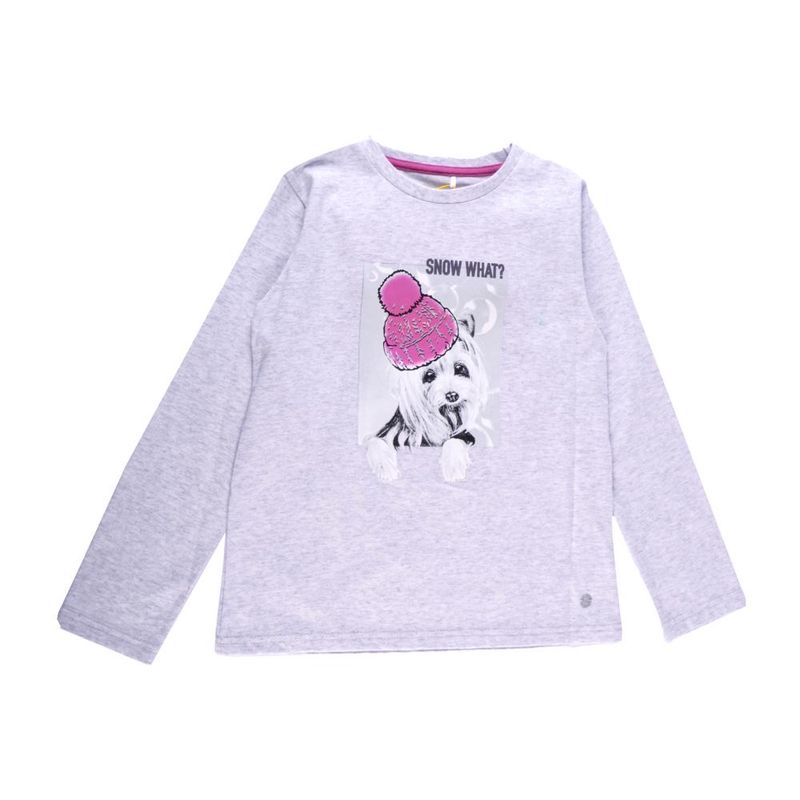 PILLIN - Polera Manga Larga Niña Gris claro Pillin - Gris Claro