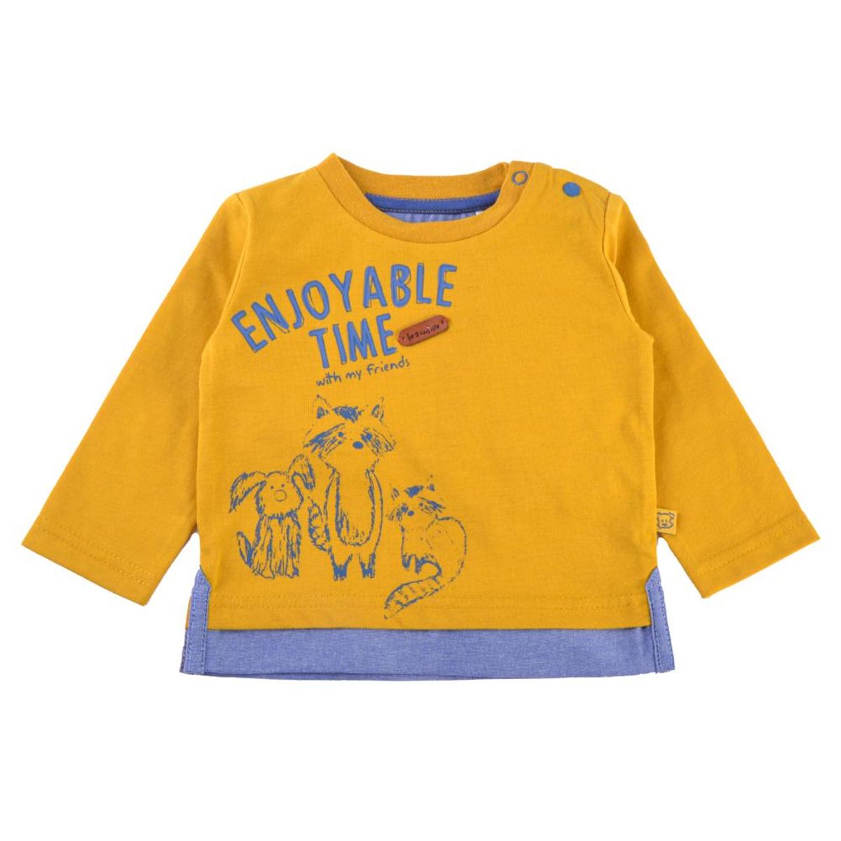 PILLIN - Polera Manga Larga Bebé Niño Mostaza Pillin PILLIN