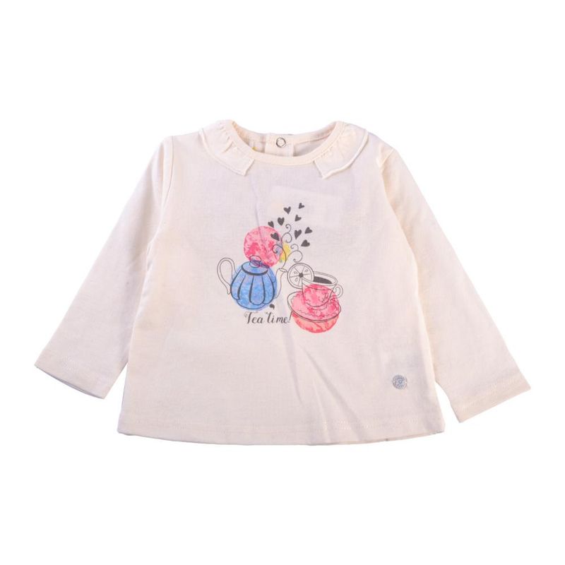 PILLIN - Polera Manga Larga Bebé Niña Crudo Pillin PILLIN