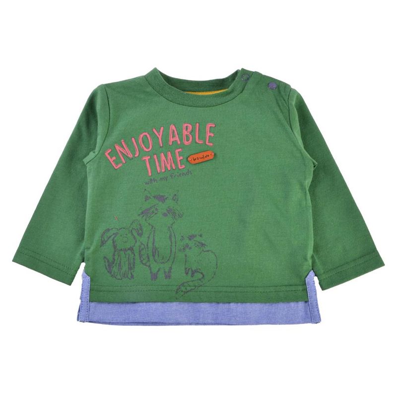 PILLIN - Polera Manga Larga Bebé Niño Verde Pillin - Verde
